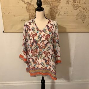 Fig and Flower 3X floral top